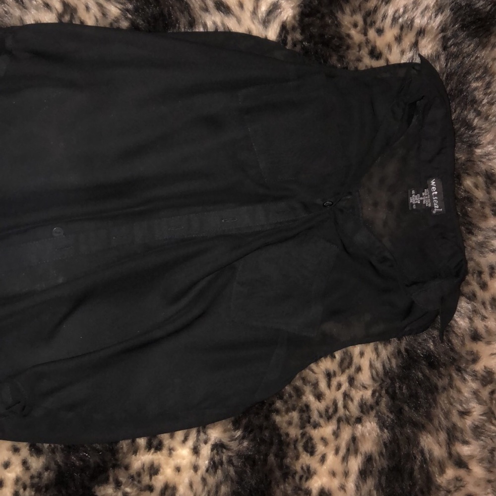 Black sheer blouse